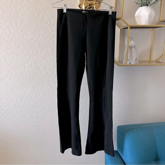 Shinestar Forever 21 black flare leggings split hem juniors size large L - Picture 1 of 9